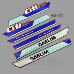 Bộ tem xe CiTi 100 DAELIM xanh tím cao cấp