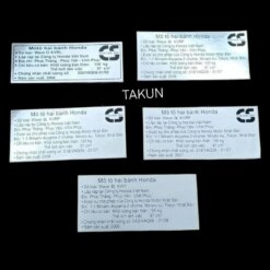 Tem thông số hộp xích, gắp cacte WAVE A, ALPHA 2006-2009 .Tem năm sản xuất