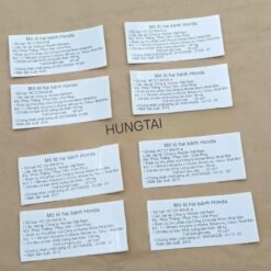 Tem thông số Cacte, Hộp xích WAVE A, ALPHA 100, 2009-2016 năm sản xuất