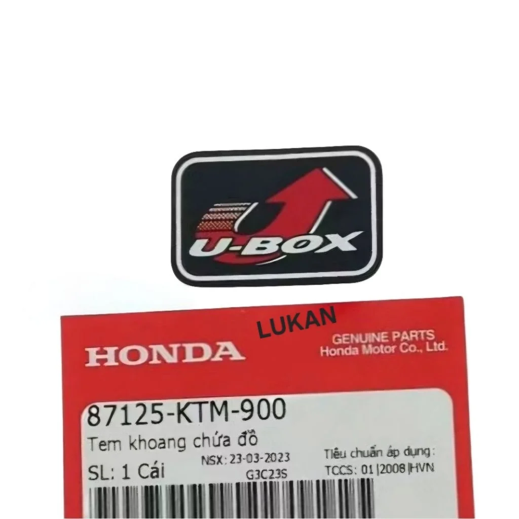 Tem U-BOX cốp khoang chứa đồ WAVE A, RS, S100, FUTURE 125.... zin 87125-KTM-900 - Ảnh 4