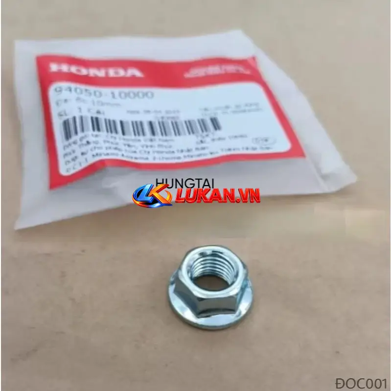 Đai ốc 10mm, tán cốt càng gắp, gấp DREAM, WAVE, FUTURE... zin Honda 94050-10000