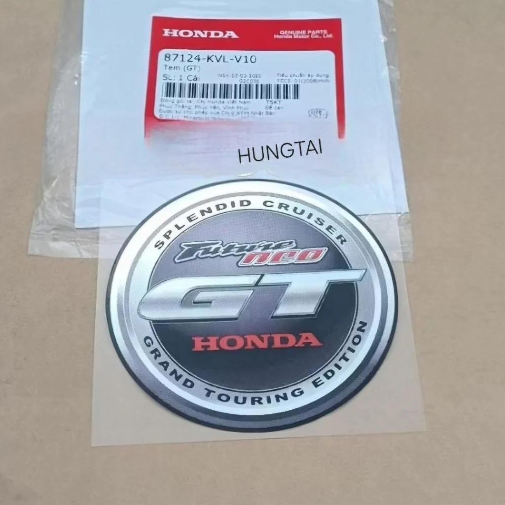 Tem tròn logo bửng yếm xe FUTURE NEO 125 GT zin Honda 87124-KVL-V10 - Ảnh 4