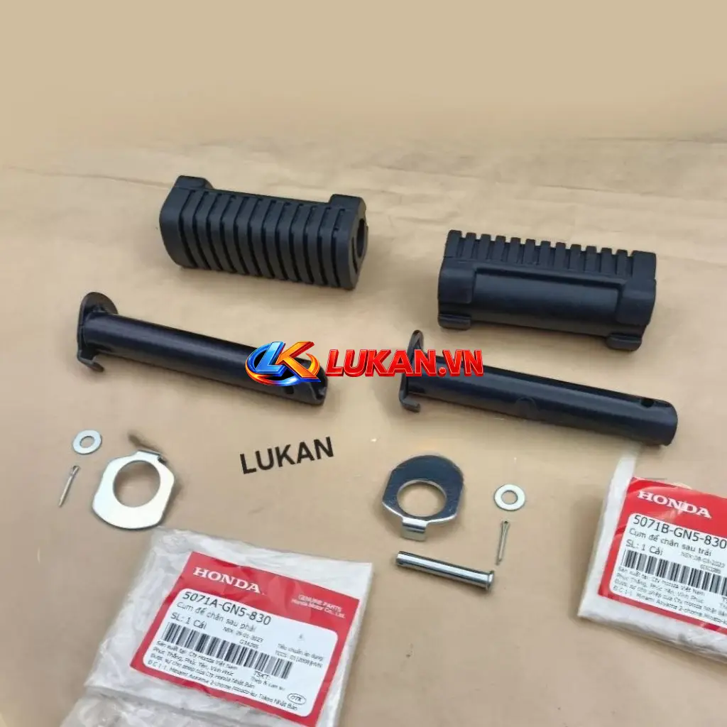 Full bộ cao su gác chân sau DREAM, WAVE ALPHA, ZX, FUTURE 1... zin 5071A-GN5-830, 5071B-GN5-830