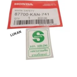 Tem thông số chữ S dán sườn xe WAVE Thái.... xanh lá zin 87700-KAN-741