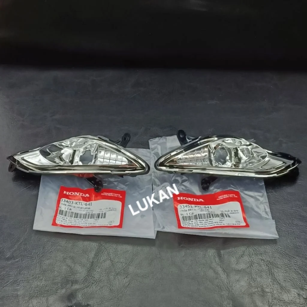 Cặp chóa trong, đèn xi nhan trước xe WAVE A, RS, S100... zin Honda 33403-KTL-641, 33453-KTL-641 - Ảnh 2
