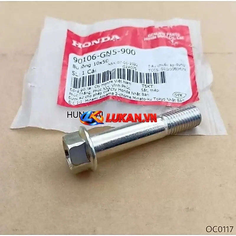 Ốc, bu lông bắt sọ khỉ, cổ chảng ba DREAM, WAVE, FUTURE... zin Honda 10x50 90106-GN5-900