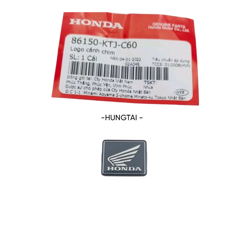 Tem logo cánh chim mặt đồng hồ, bợ cổ DREAM, WAVE, FUTURE... zin 86150-KTJ-C60 - Ảnh 3