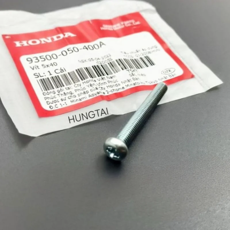 Ốc, vít bắt cùm công tắc xe DREAM zin Honda 5x40 93500-050-400A - Ảnh 2
