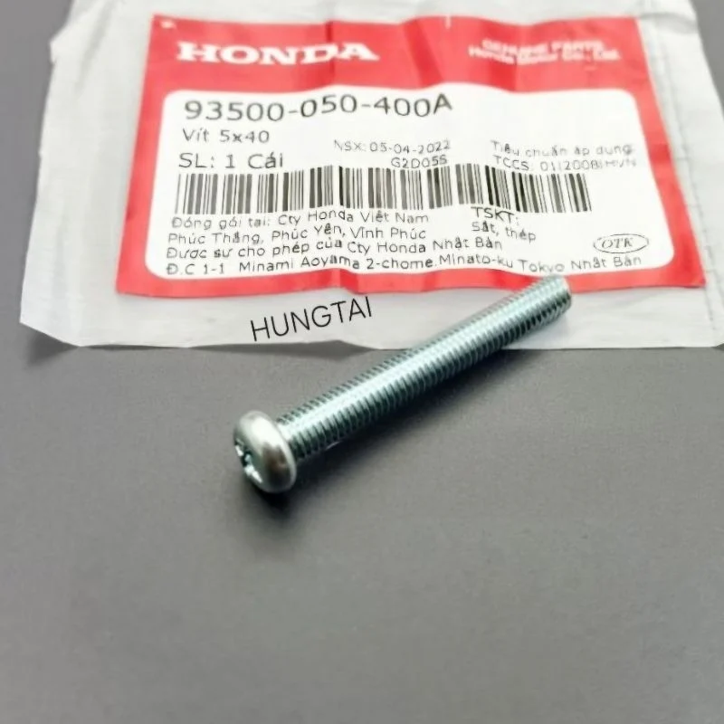 Ốc, vít bắt cùm công tắc xe DREAM zin Honda 5x40 93500-050-400A - Ảnh 4