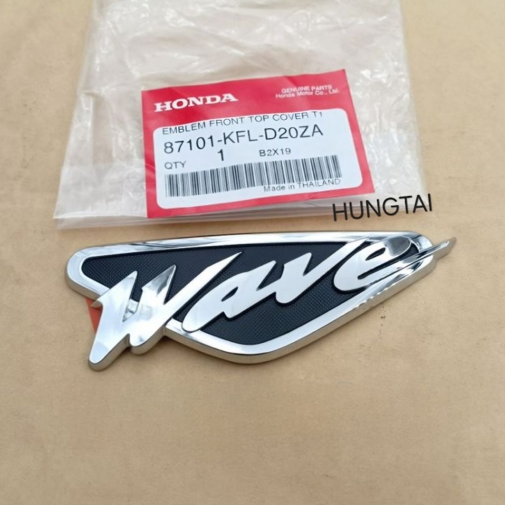 Tem logo xi, mặt nạ trước xe WAVE Thái zin chính hãng 87101-KFL-D20ZA