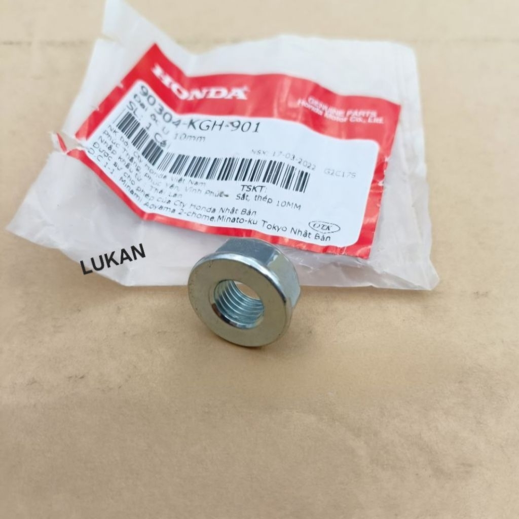 Đai ốc 10mm tán sọ khỉ, cổ chảng ba DREAM, WAVE, FUTURE... zin Honda 30304-KGH-901 - Ảnh 4