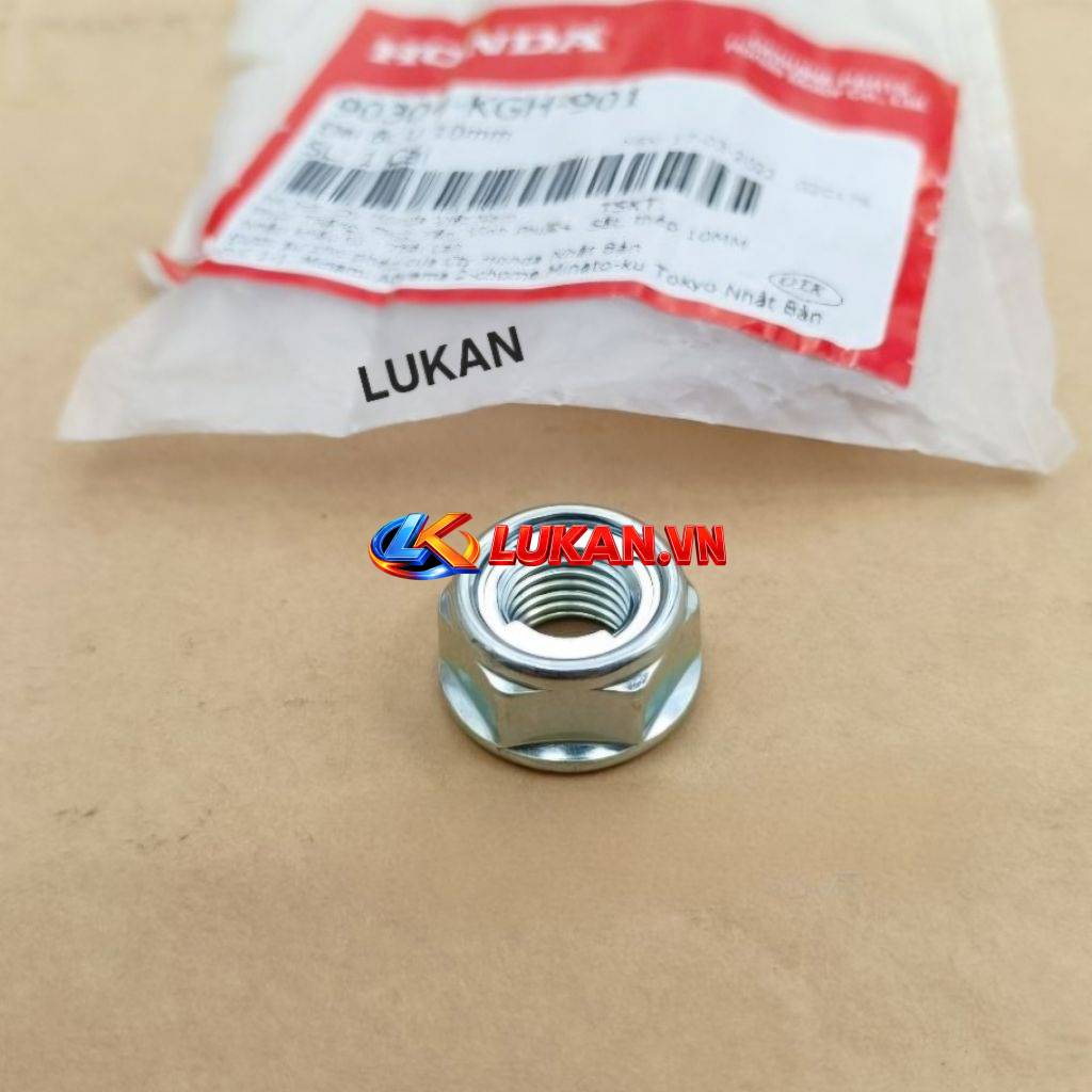 Đai ốc 10mm tán sọ khỉ, cổ chảng ba DREAM, WAVE, FUTURE... zin Honda 30304-KGH-901