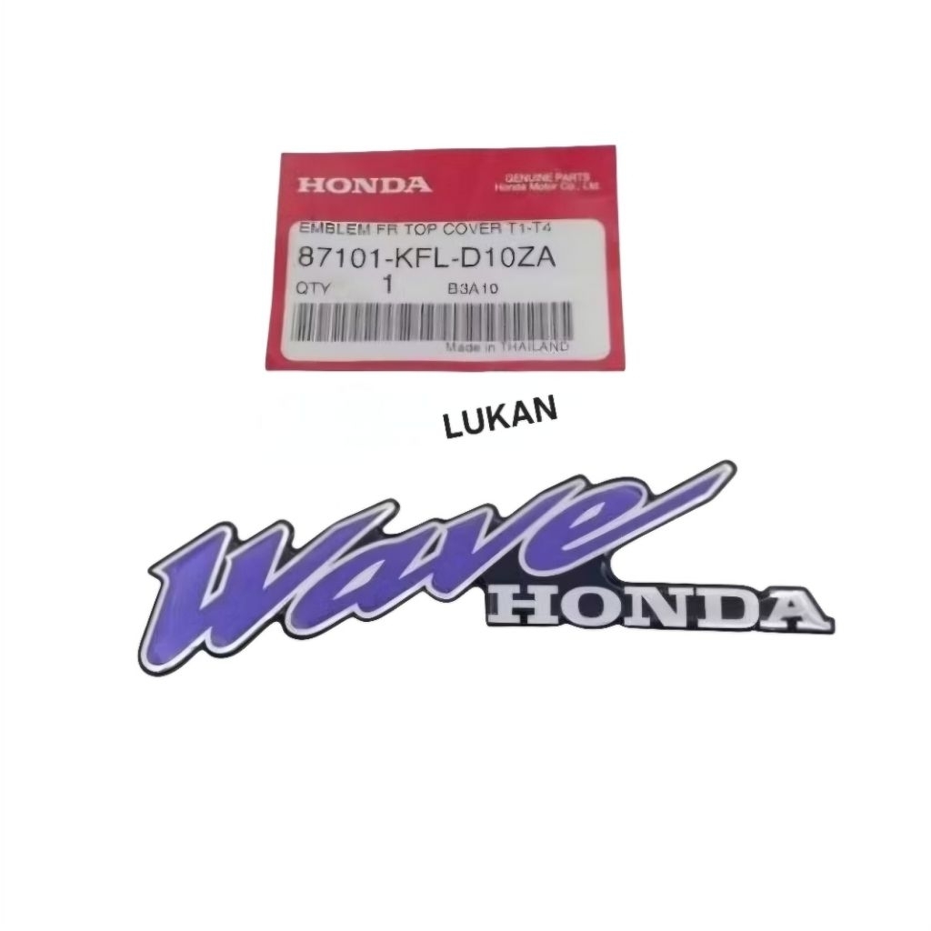Tem logo nổi nhựa mặt nạ xe WAVE Thái zin chính hãng 87101-KFL-D10ZA - Ảnh 3