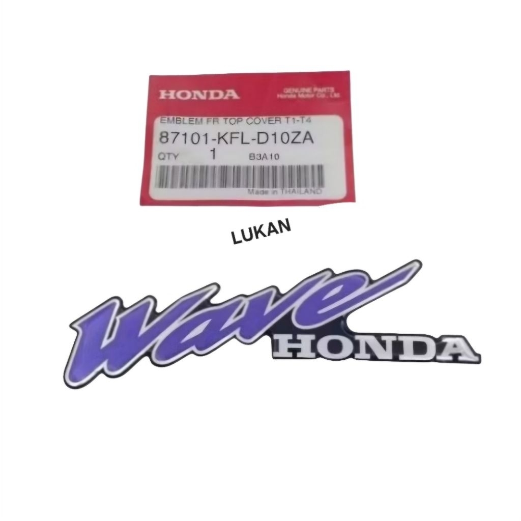 Tem logo nổi nhựa mặt nạ xe WAVE Thái zin chính hãng 87101-KFL-D10ZA - Ảnh 4