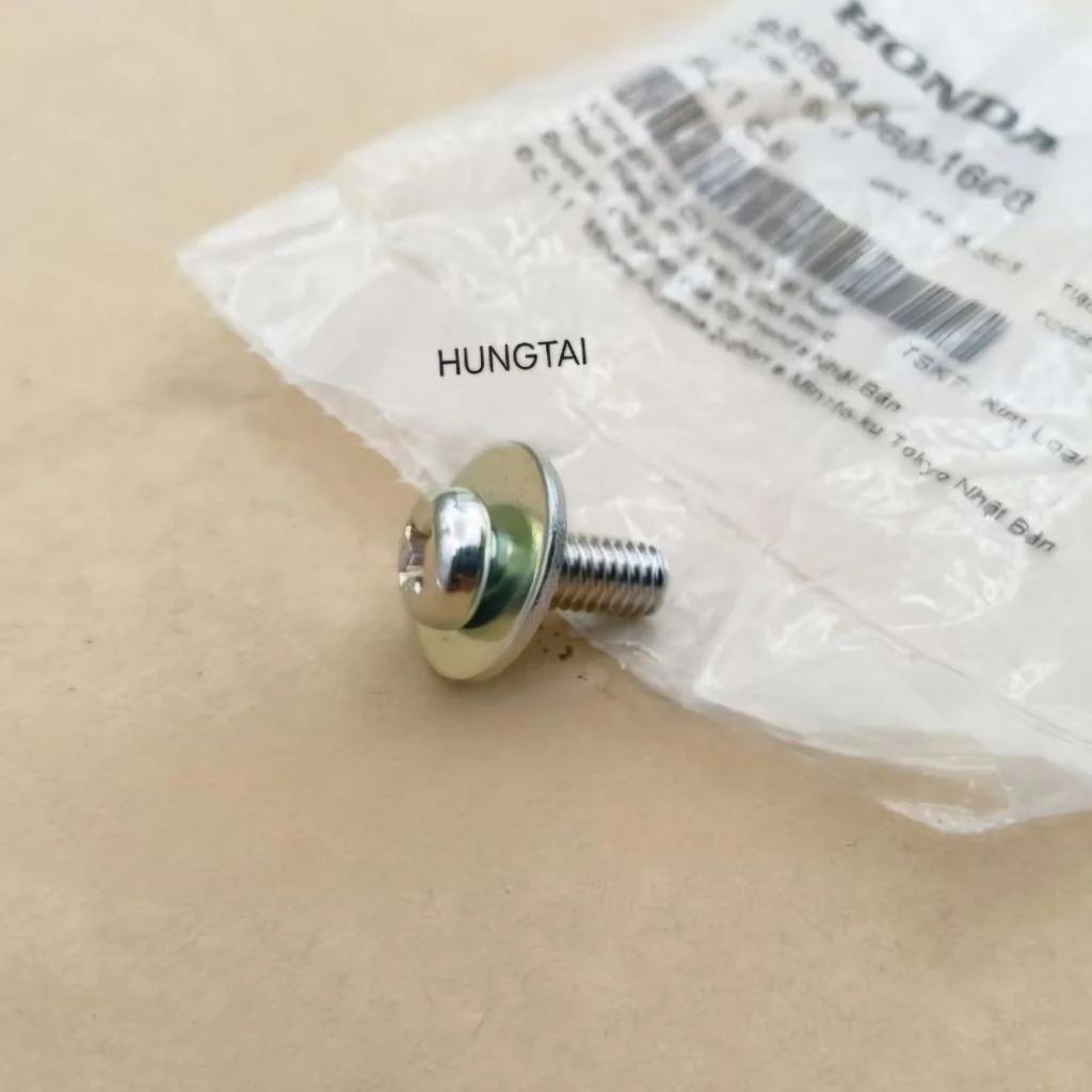Ốc bắt nhựa hộp bình điện ắc quy xe WAVE, FUTURE... zin vít 6x15 93894-060-1608 - Ảnh 4