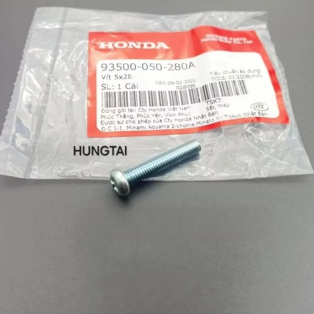 Ốc, vít 5x28 bắt cùm công tắc xe DREAM zin chính hãng 93500-050-280A - Ảnh 3