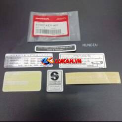 Bộ 6 tem dán thông số xe WAVE Thái zin chính hãng