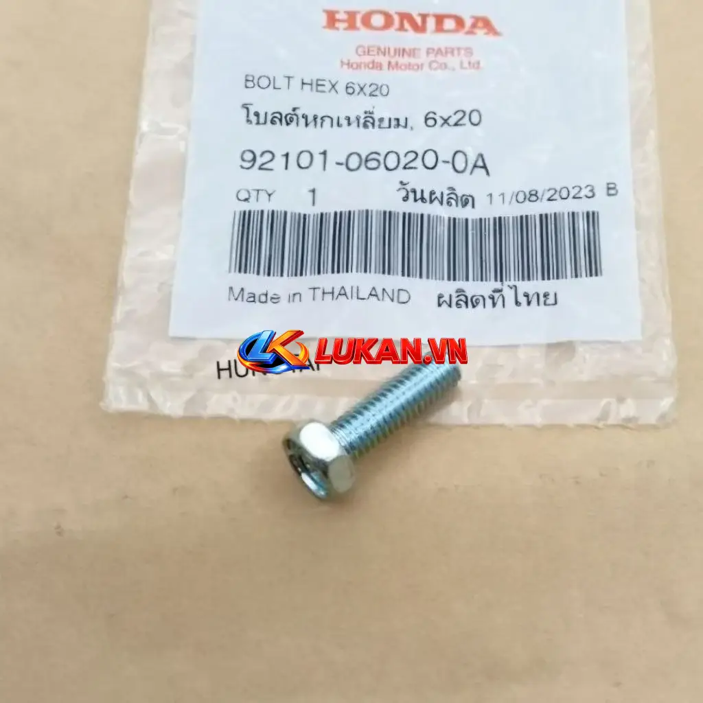 Ốc, bu lông bắt cần sang số xe WAVE Thái zin 6x20 chính hãng 92101-06020-0A
