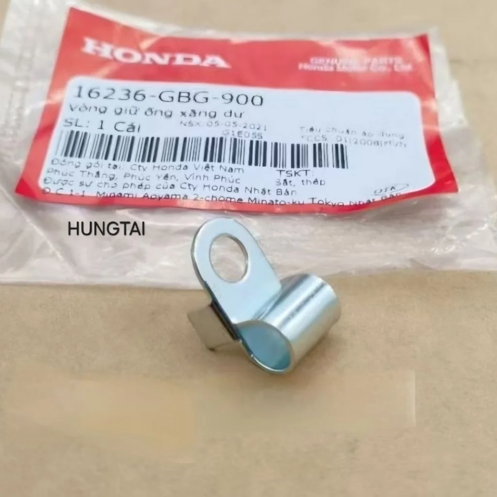 Pass giữ, bắt đỡ ống xăng dư DREAM, WAVE, FUTURE... zin Honda 16236-GBG-900