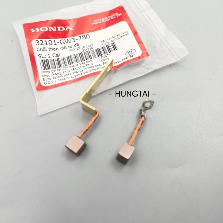 Chổi than củ motor đề khởi động WAVE S110, RSX, BLADE, A 110... zin 32101-GW3-780 - Ảnh 2