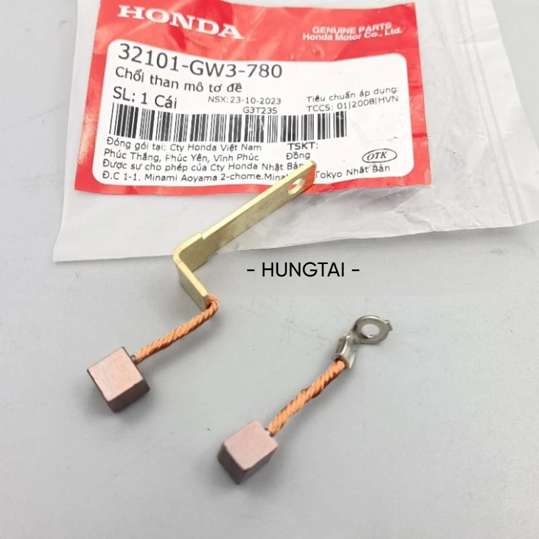 Chổi than củ motor đề khởi động WAVE S110, RSX, BLADE, A 110... zin 32101-GW3-780 - Ảnh 3