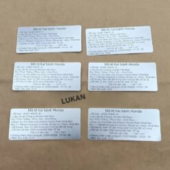 Tem thông số năm sản xuất WAVE A, ALPHA 110 cánh bửng yếm