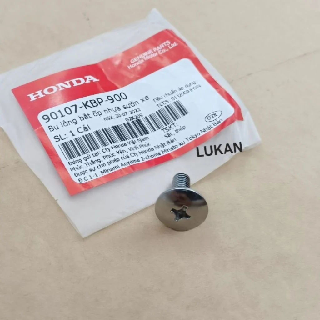 Ốc vít, bu lông bắt ốp nhựa bửng yếm WAVE A, RS, S100... zin Honda 90107-KBP-900 - Ảnh 2