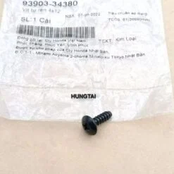 Ốc, vít 4x12 xi nhan, nhựa đầu đèn WAVE ALPHA, RS, S100, FUTURE.... zin 93903-34380