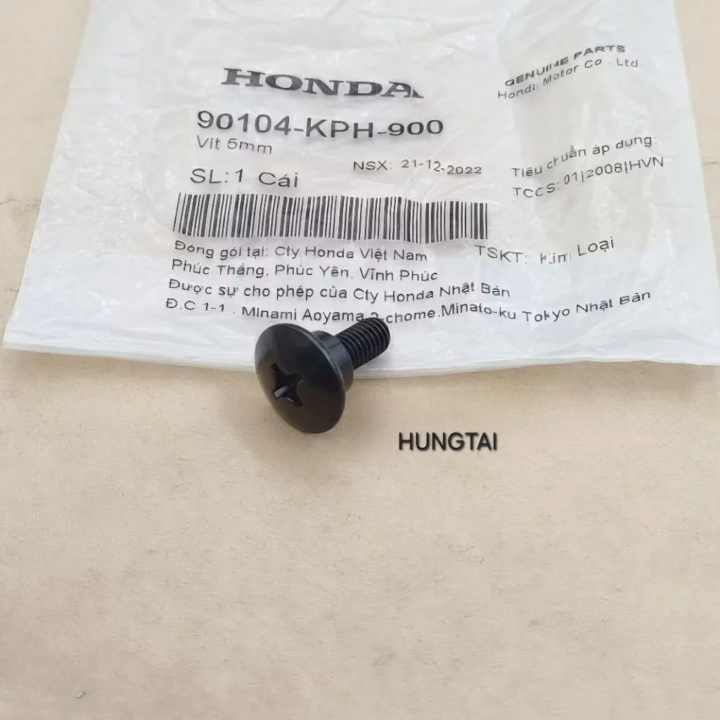 Ốc, vít 5mm bắt nhựa yếm khóa WAVE A, RS, S100, FUTURE.... zin 90104-KPH-900 - Ảnh 3