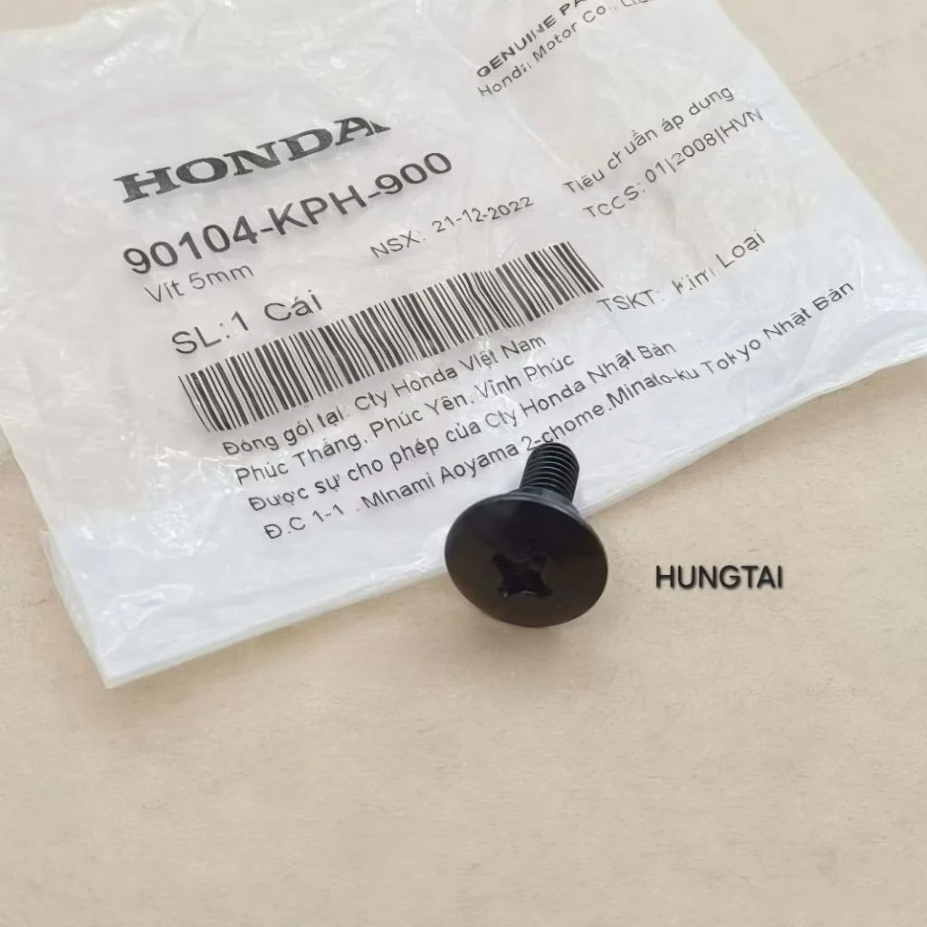 Ốc, vít 5mm bắt nhựa yếm khóa WAVE A, RS, S100, FUTURE.... zin 90104-KPH-900 - Ảnh 2