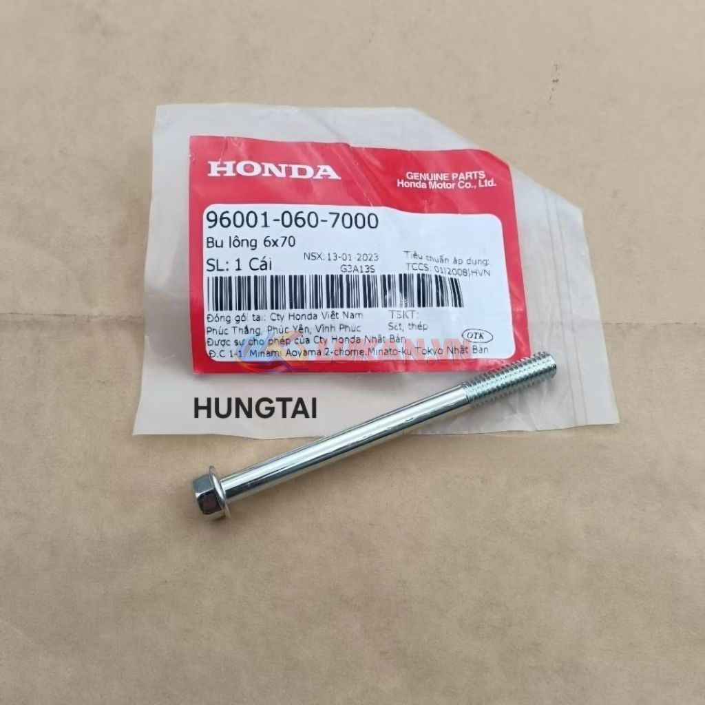 Ốc, bu lông 6x70 lốc máy lửa điện DREAM, WAVE, FUTURE... zin Honda 96001-060-7000 - Ảnh 3
