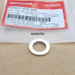 Đệm phẳng, lông đền nhôm ốc xã dầu, nhớt DREAM, WAVE, FUTURE, CUB.... zin 12,5x20mm 90407-259-000