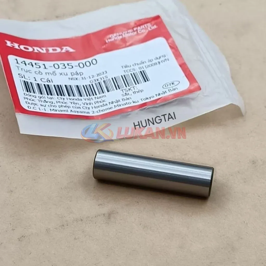 Ắc, trục cam cò, xupap đầu quylat DREAM, WAVE, FUTURE, CUB.... zin 14451-035-000 - Ảnh 4