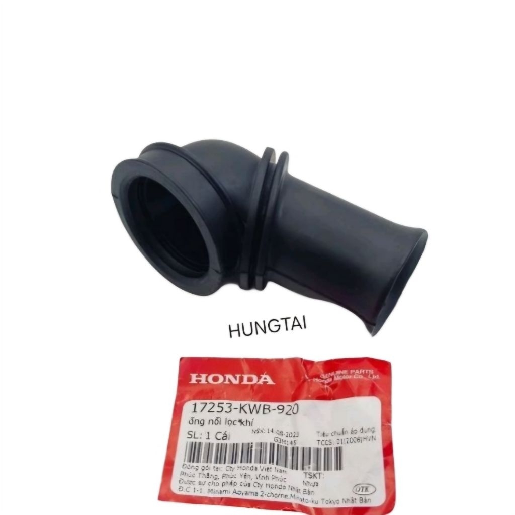 Ống co cao su, cổ hút gió pô e, bao tử WAVE S110, RSX, BLADE, A110... zin 17253-KWB-920 - Ảnh 2