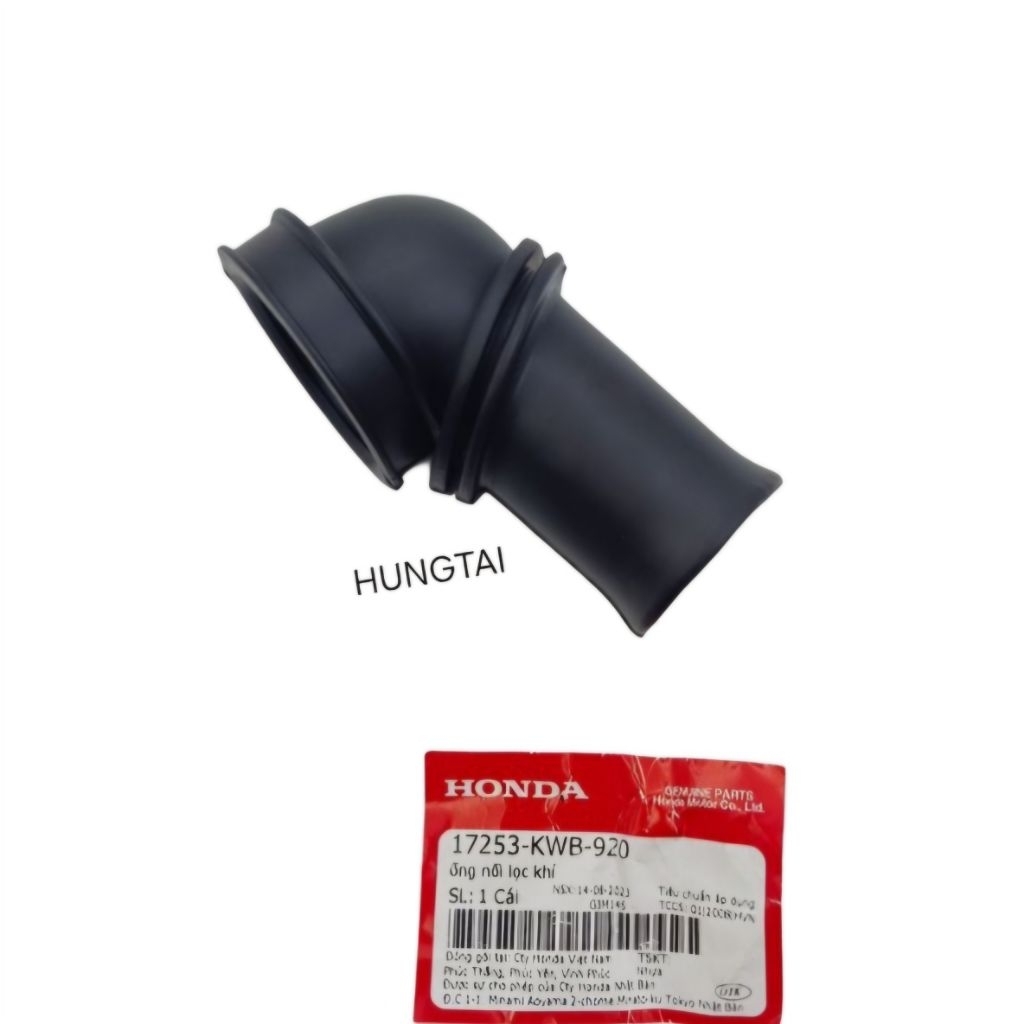 Ống co cao su, cổ hút gió pô e, bao tử WAVE S110, RSX, BLADE, A110... zin 17253-KWB-920 - Ảnh 4
