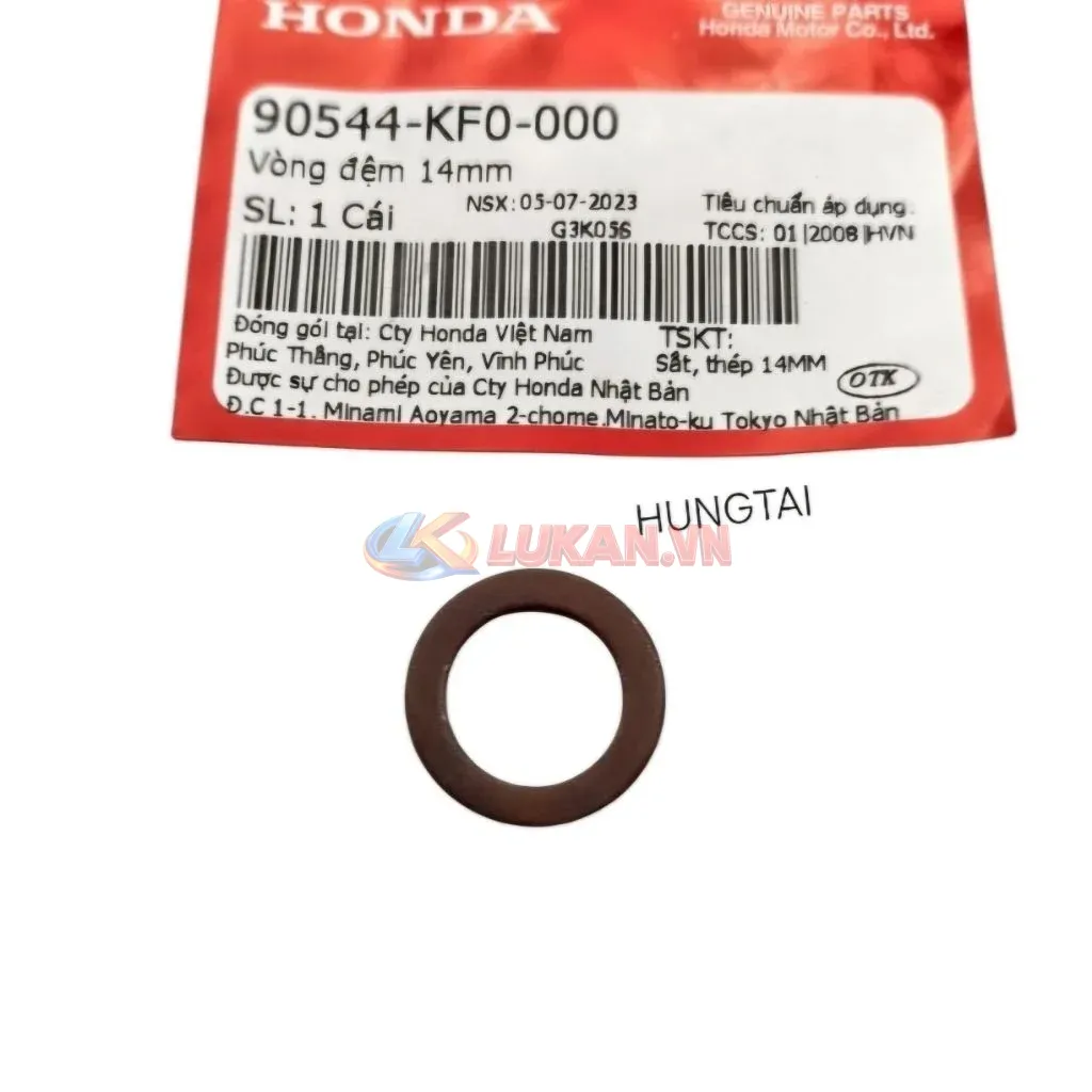 Lông đền đồng ốc tăng cam DREAM, WAVE, FUTURE... vòng đệm 14mm zin 90544-KF0-000 - Ảnh 3