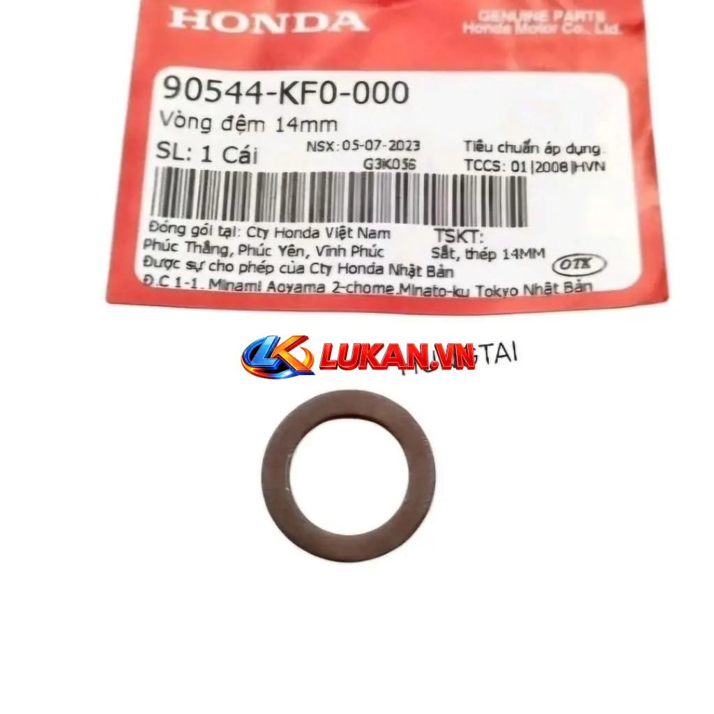 Lông đền đồng ốc tăng cam DREAM, WAVE, FUTURE... vòng đệm 14mm zin 90544-KF0-000