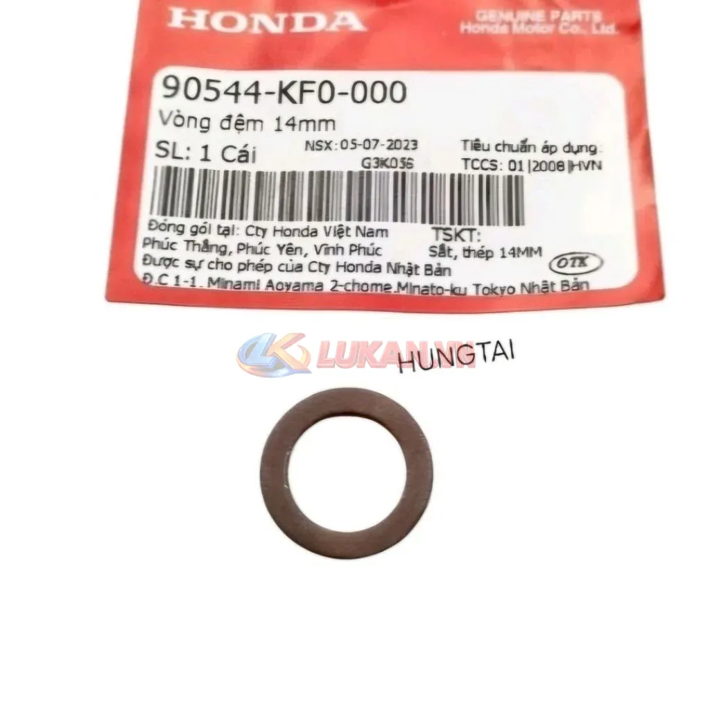 Lông đền đồng ốc tăng cam DREAM, WAVE, FUTURE... vòng đệm 14mm zin 90544-KF0-000 - Ảnh 4