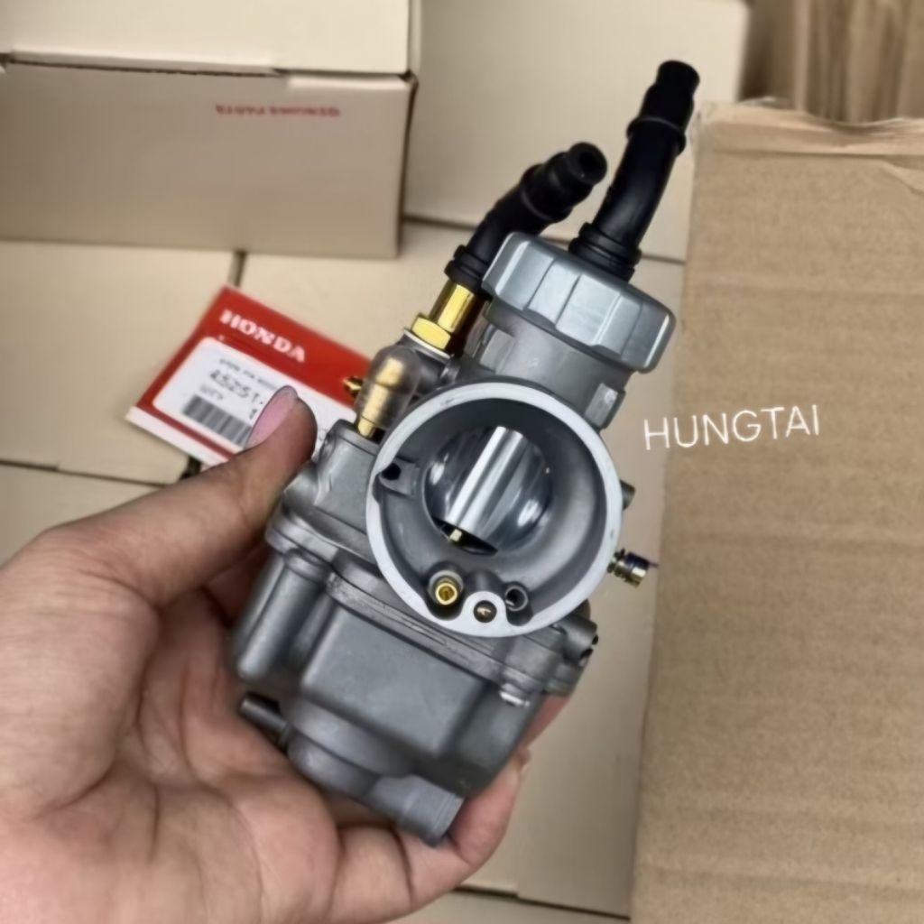 Bình xăng con, chế hòa khí NOVA Thái PE 26mm xe DREAM, WAVE.....