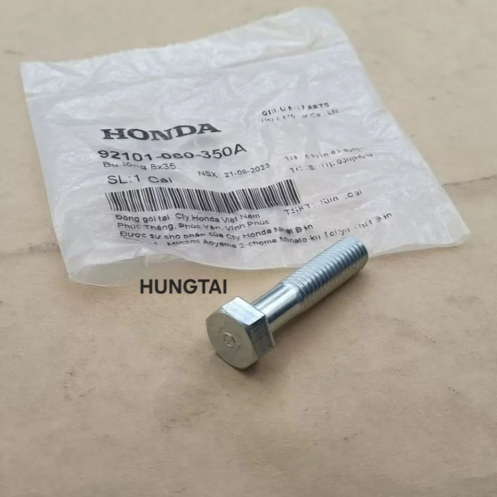 Ốc, bu lông 8x35 đùi pass nhôm gác chân WAVE Thái, ALPHA, ZX, FUTURE.... zin 92101-080-350A - Ảnh 4