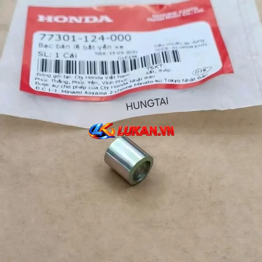 Bạc, ắc đệm bản lề yên xe DREAM, WAVE, FUTURE.... zin 77301-124-000