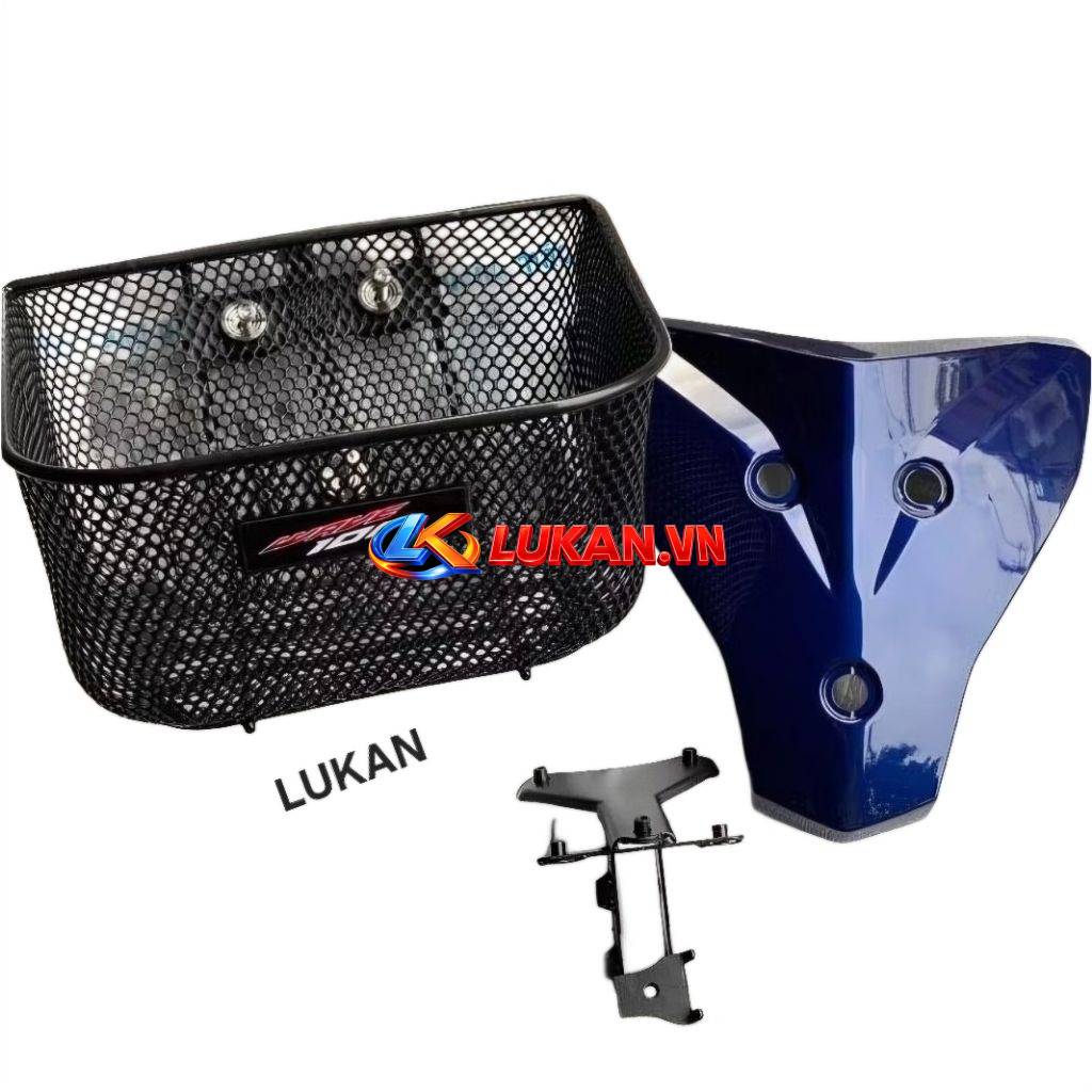 Rổ giỏ trước để đồ xe WAVE A, ALPHA 110.... luôn pass, nhựa mặt nạ - Ảnh 2