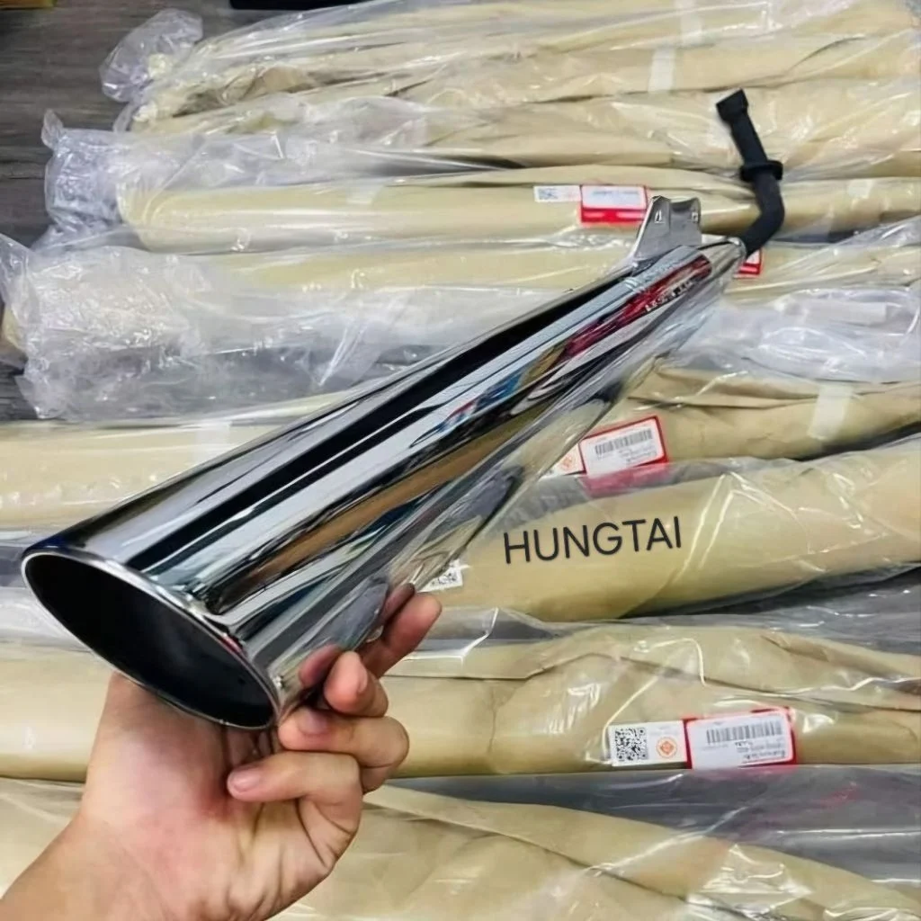 Cây Pô ống xã xe WAVE 2004 Thái cổ đen, đít xéo zin chính hãng