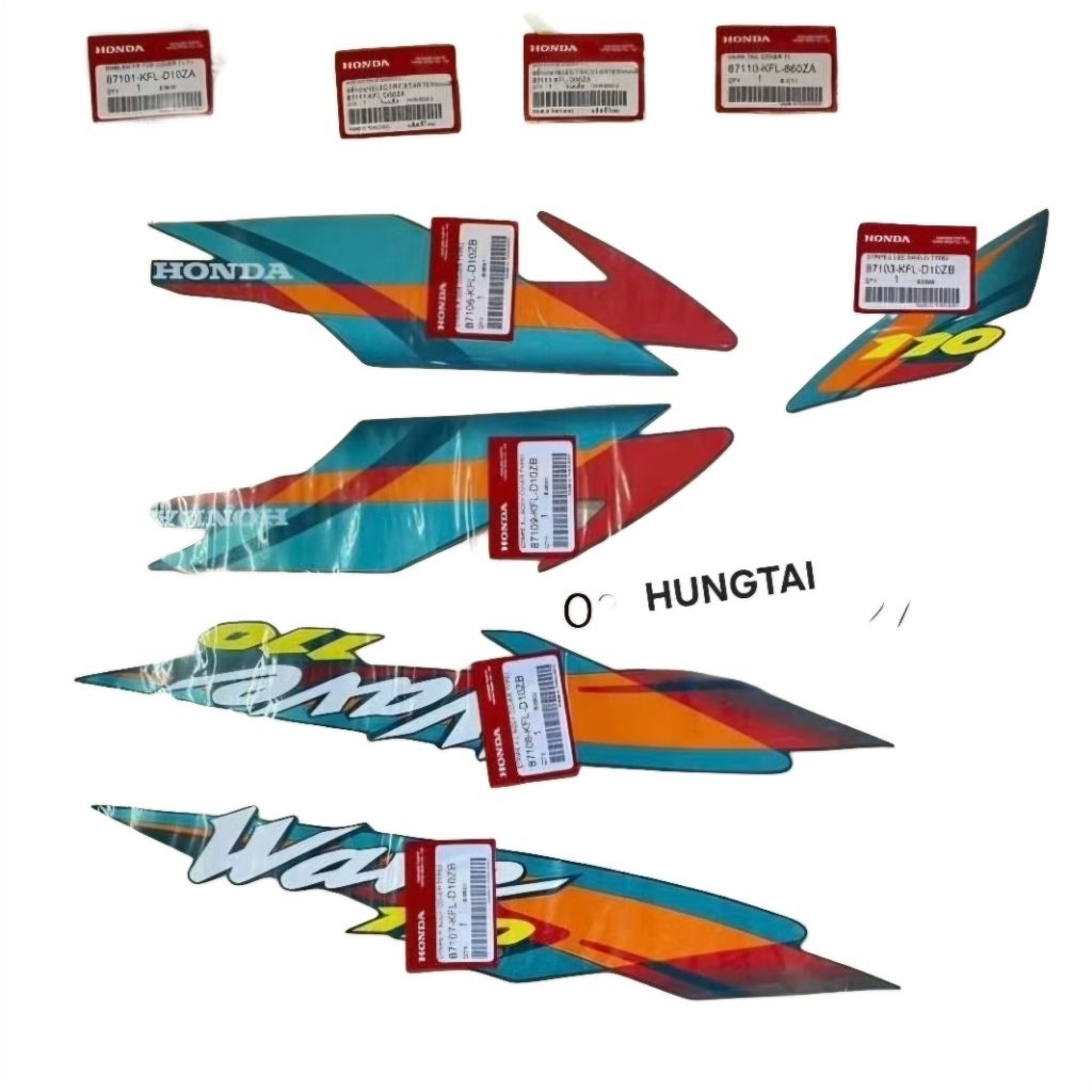 Bộ tem dán xe WAVE Thái 110 Xanh zin chính hãng honda - Ảnh 3