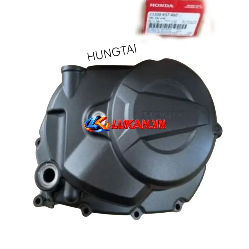 Nắp ốp lốc máy phải, nồi côn WAVE BLADE 110 đen mờ zin Honda