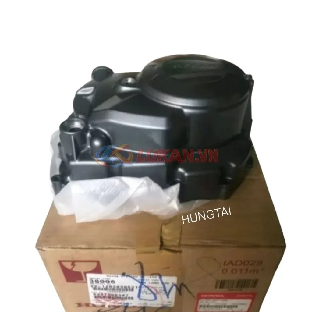 Nắp ốp lốc máy phải, nồi côn WAVE BLADE 110 đen mờ zin Honda - Ảnh 4