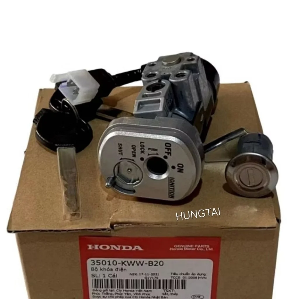 Bộ ổ khóa công tắc điện xe WAVE S110, RS, RSX... zin chính hãng 35010-KWW-B20 - Ảnh 2