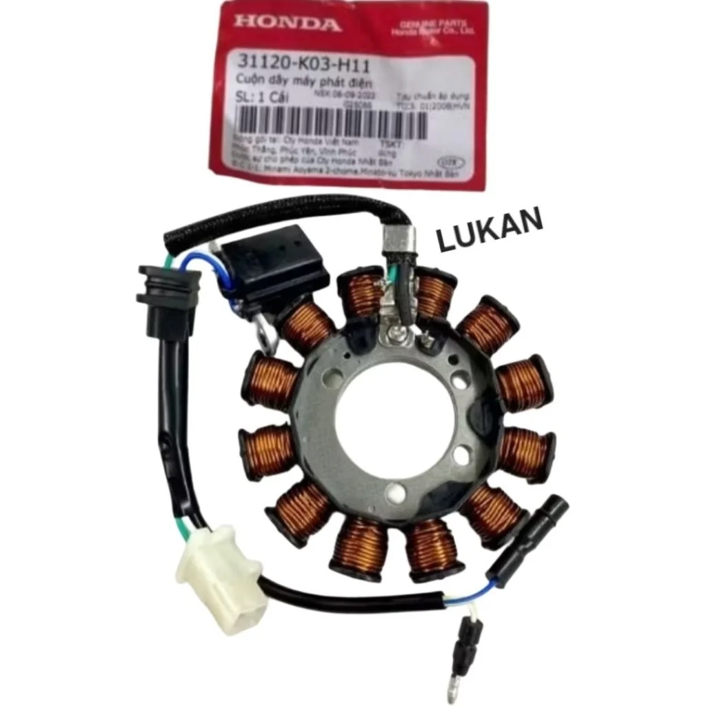 Cuộn lửa, dây máy phát điện xe WAVE RSX 110 Fi.... zin Honda 31120-K03-H11