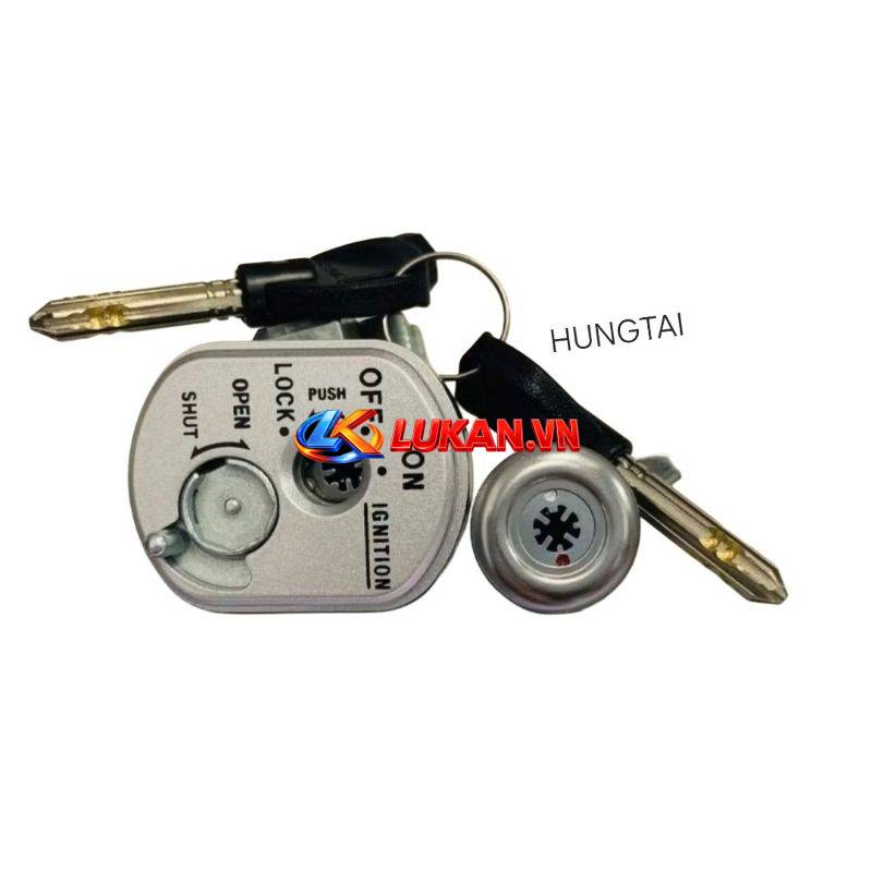 Bộ ổ khóa, công tắc điện 8 cạnh xe WAVE S110, RSX... chống đoản