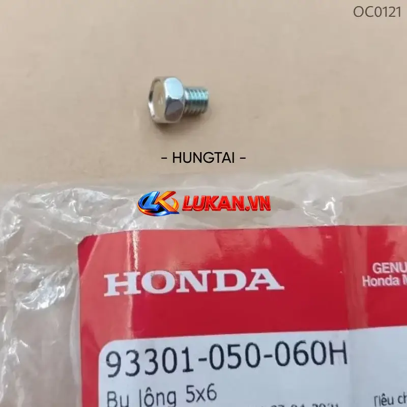 Ốc bắt pass dây cuộn lửa lốc đề DREAM, WAVE, FUTURE... zin bu lông 5x6 93301-050-060H